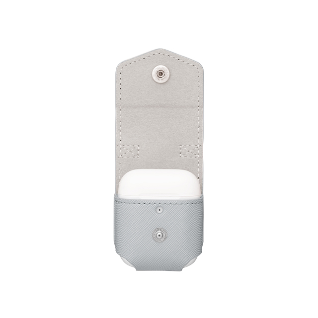 【AirPods(第2/1世代) ケース】“EURO Passione” PU Leather Case (Light Gray)サブ画像