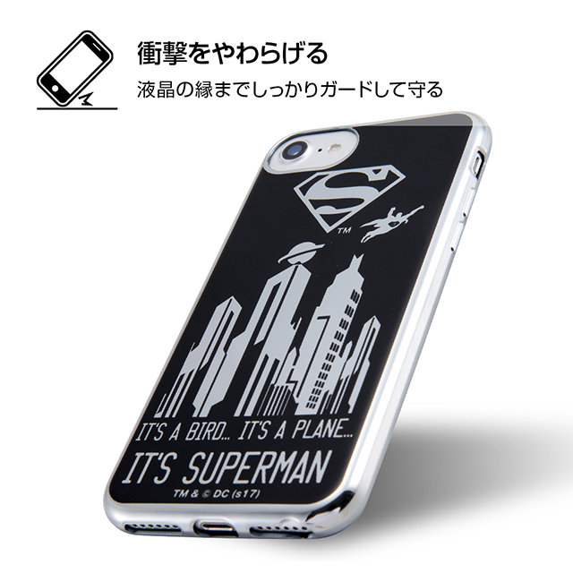 【iPhoneSE(第3/2世代)/8/7/6s/6 ケース】バットマン/TPUソフトケース メタリック (バットマンロゴ)goods_nameサブ画像