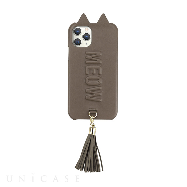 【アウトレット】【iPhone11 Pro ケース】Tassel Tail Cat Case for iPhone11 Pro (gray)