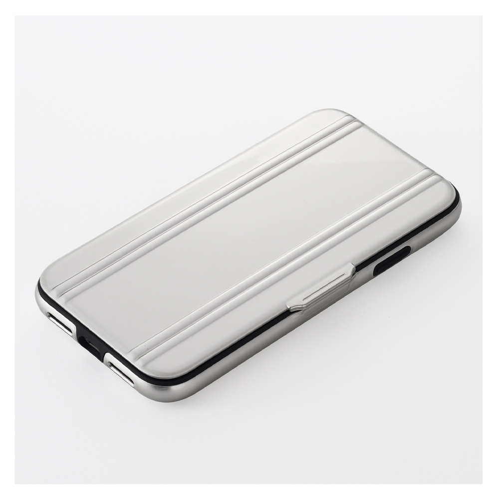 【アウトレット】【iPhone11/XR ケース】ZERO HALLIBURTON Hybrid Shockproof Flip case for iPhone11 (Silver)サブ画像