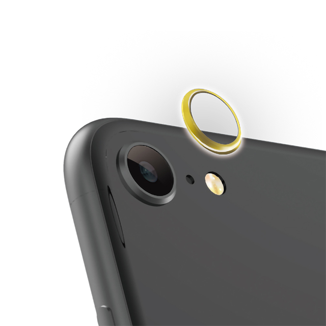 【iPhoneSE(第3/2世代)】[Lens Bumper]カメラレンズ保護アルミフレーム (ゴールド)サブ画像