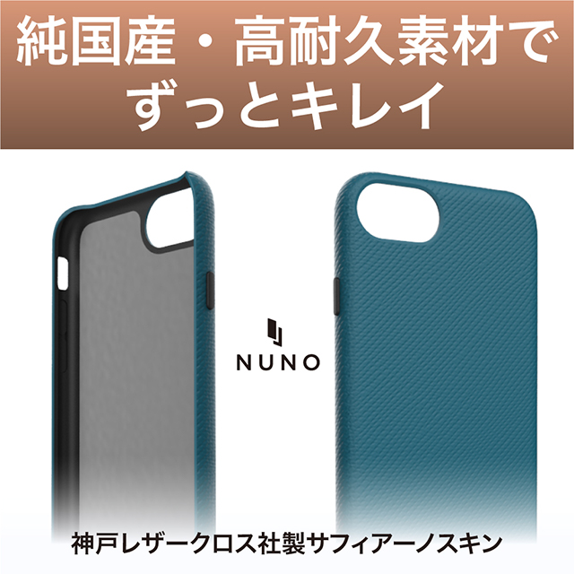 【iPhoneSE(第3/2世代)/8/7/6s/6 ケース】[NUNO] バックケース (サフィアーノブルー)サブ画像