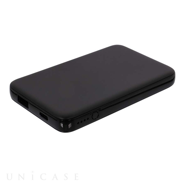 USB Type-Cケーブル付属 小型軽量モバイルバッテリー 5000mAh USB Type-C入出力＋ USB Type-A出力 (ブラック)