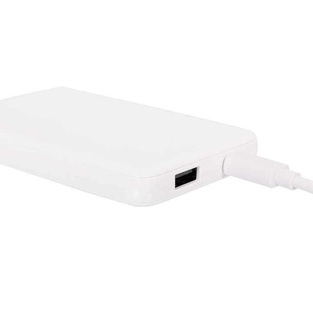 USB Type-Cケーブル付属 小型軽量モバイルバッテリー 5000mAh USB Type-C入出力＋ USB Type-A出力 (ホワイト)goods_nameサブ画像