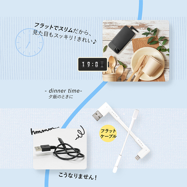 防弾繊維でやわらかく断線に強い USB Type-A to Lightning L字コネクター Lightningケーブル (ブラック)goods_nameサブ画像