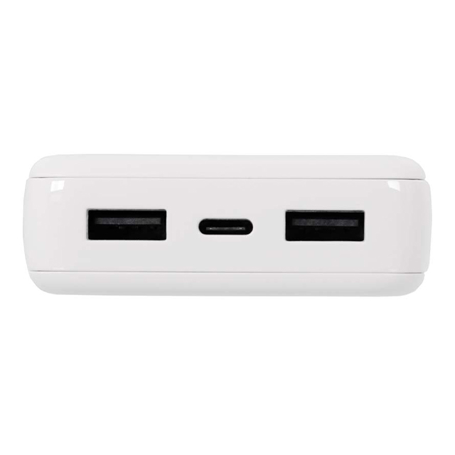 USB Type-Cケーブル付属 小型軽量モバイルバッテリー 10000mAh USB Type-C入出力＋USB Type-A出力 (ホワイト)サブ画像