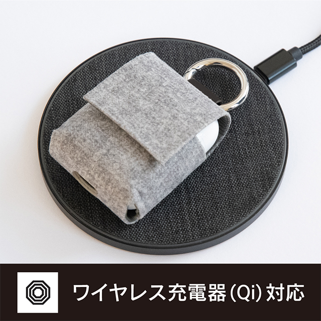 【AirPods(第2/1世代) ケース】クラリーノ フリップケース (シュリンクブラック)goods_nameサブ画像