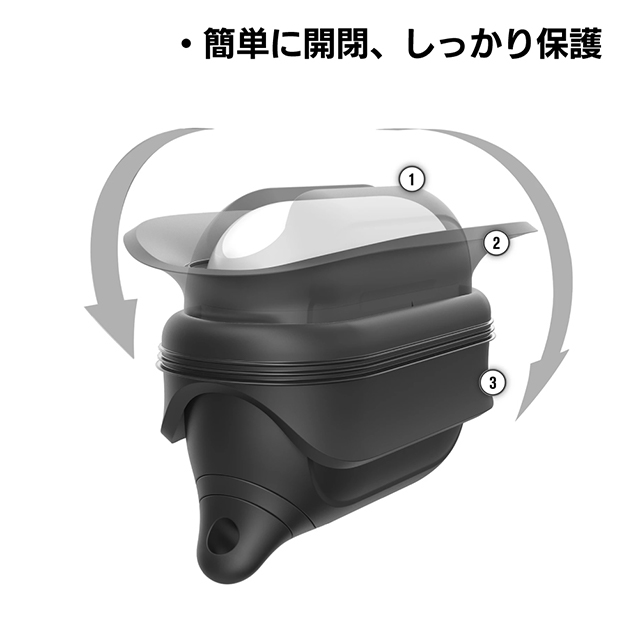 【AirPods Pro(第1世代) ケース】防水ケース (ブラック)goods_nameサブ画像