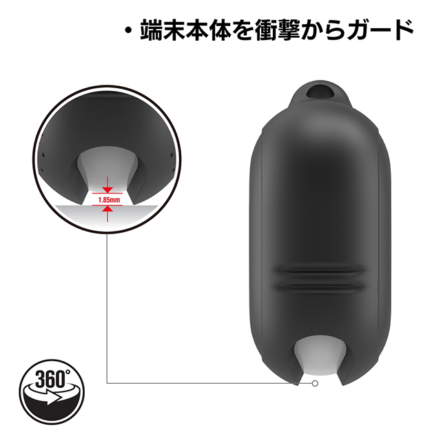 【AirPods Pro(第1世代) ケース】防水ケース (ブラック)goods_nameサブ画像