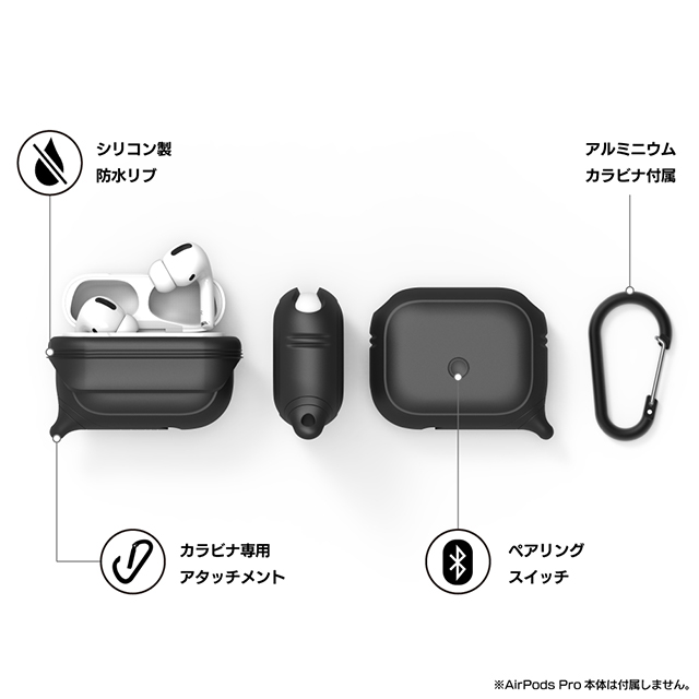 【AirPods Pro(第1世代) ケース】防水ケース (ブラック)goods_nameサブ画像