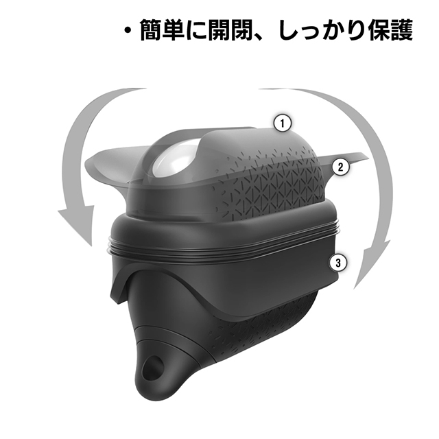 【AirPods Pro(第1世代) ケース】プレミアム防水ケース (ブラック)goods_nameサブ画像