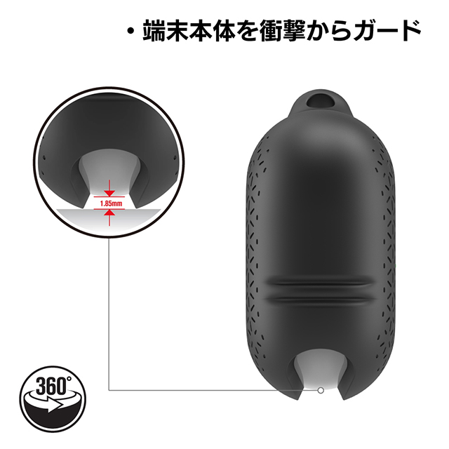 【AirPods Pro(第1世代) ケース】プレミアム防水ケース (ブラック)goods_nameサブ画像