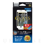 【iPhoneSE(第3/2世代)/8/7/6s/6 フィルム】ガラスフィルム「GLASS PREMIUM FILM」全画面保護 ケースに干渉しにくい (ブルーライトカット ホワイト)