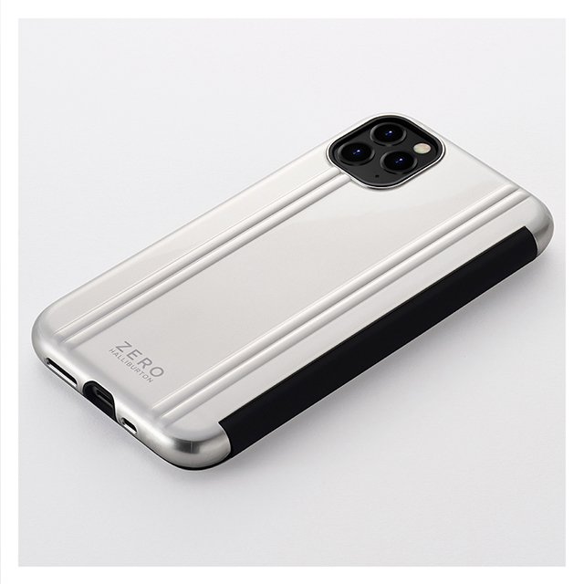 【アウトレット】【iPhone11 Pro ケース】ZERO HALLIBURTON Hybrid Shockproof Flip case for iPhone11 Pro (Silver)サブ画像