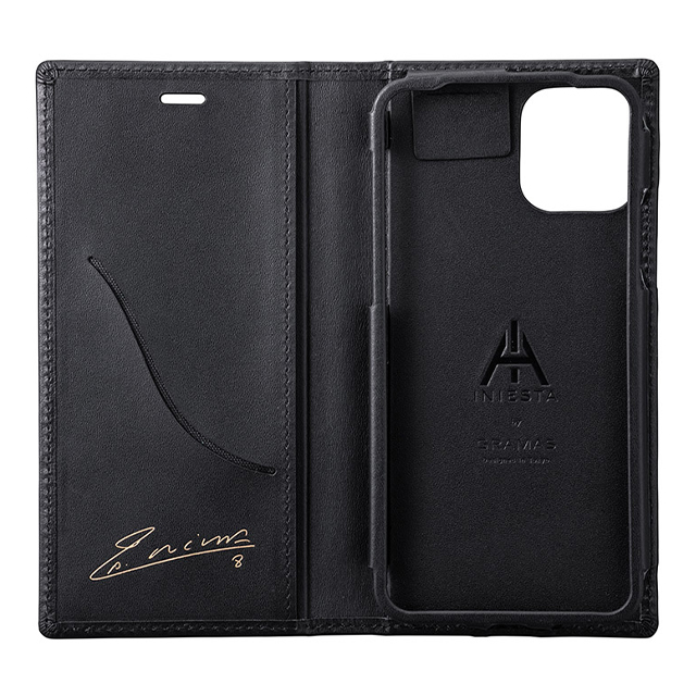 【iPhone11 Pro/XS/X ケース】“A.INIESTA Signature Model” Italian Genuine Leather Book Caseサブ画像
