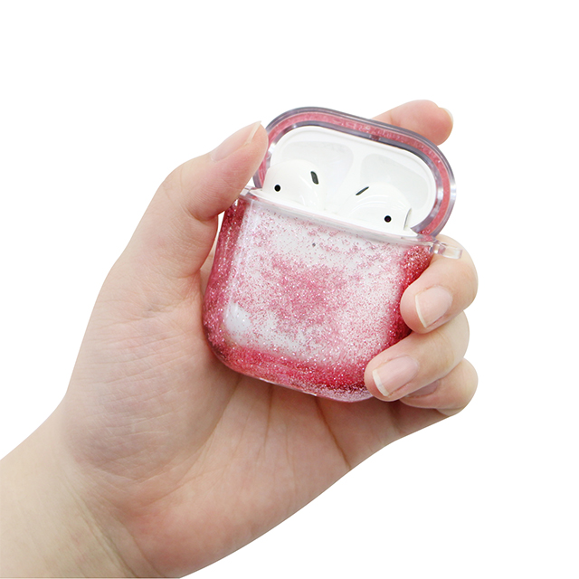 【AirPods(第2/1世代) ケース】グリッターケース (ピンク)サブ画像