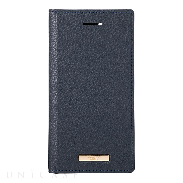 【iPhoneSE(第3/2世代)/8/7/6s/6 ケース】“Shrink” PU Leather Book Case (Navy)