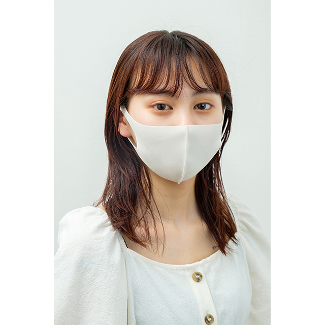 デザイナーズパックマスク[冷感（涼感）･抗菌･防臭･360度ストレッチ性能付き] レディース (クリーム)サブ画像