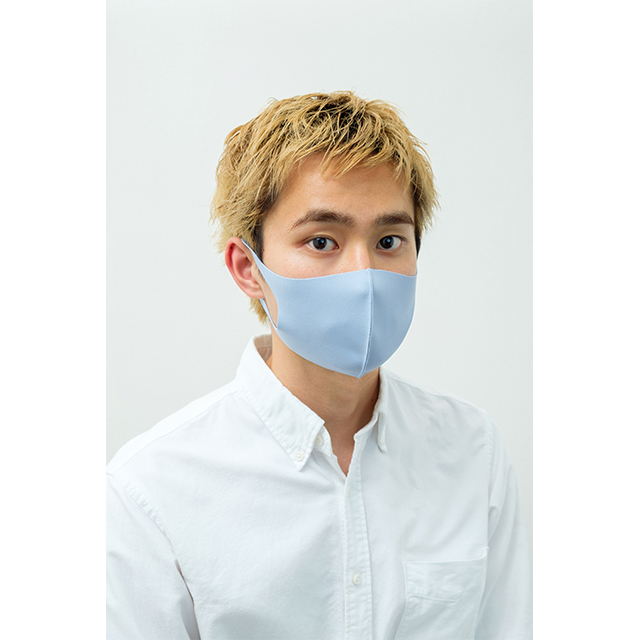 デザイナーズパックマスク[冷感（涼感）･抗菌･防臭･360度ストレッチ性能付き] メンズ (ブルー)サブ画像