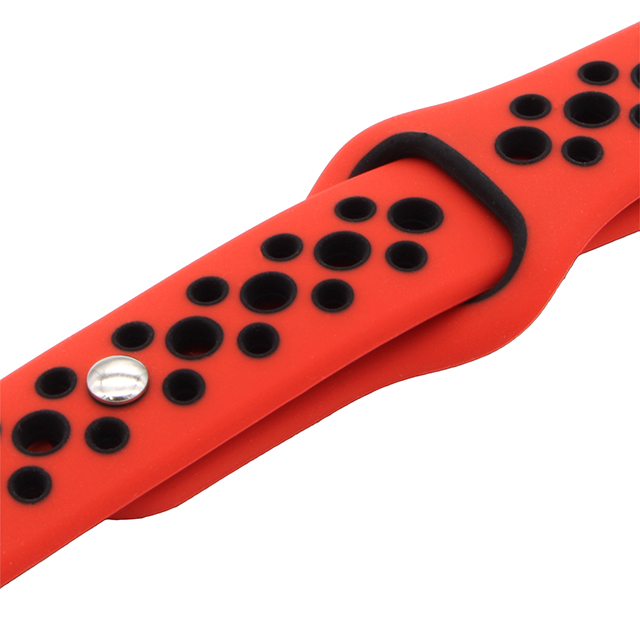 【Apple Watch バンド 41/40/38mm】スポーツバンド (レッド) for Apple Watch SE(第2/1世代)/Series9/8/7/6/5/4/3/2/1サブ画像