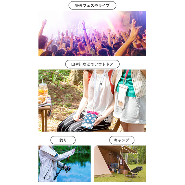 DIVAID patterns フローティング防水ケース（クリームソーダ/ブルー)サブ画像