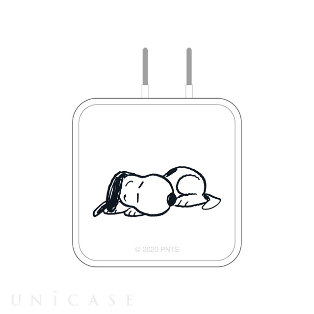 ピーナッツ USB2ポート ACアダプタ (おひるね)