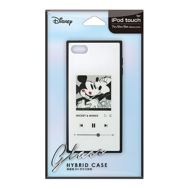 【iPod touch(第7/6/5世代) ケース】ガラスハイブリッドケース (ミッキーマウス/ホワイト)サブ画像