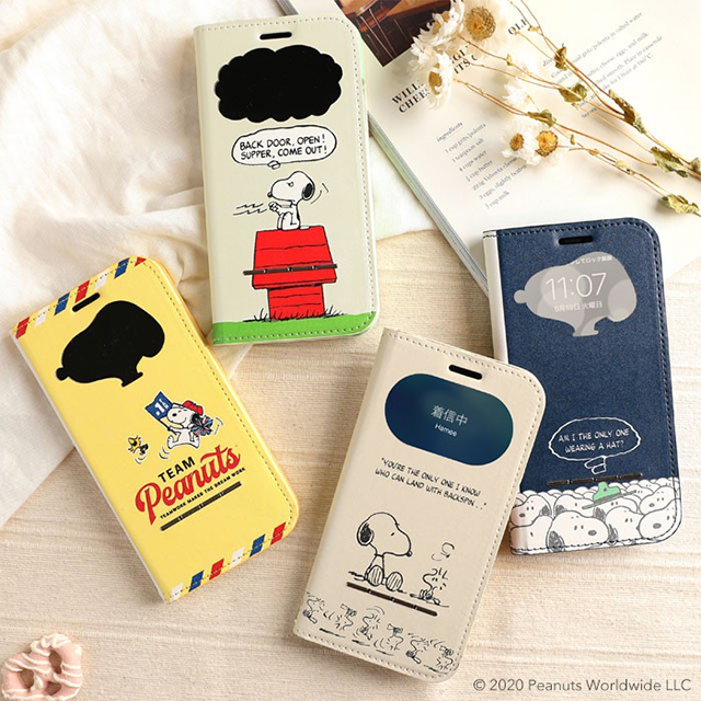 【iPhone11/XR ケース】PEANUTS/フリップ窓付きダイアリーケース (スヌーピー/応援)goods_nameサブ画像