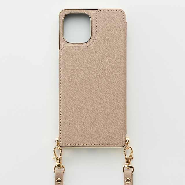 iPhone12 mini ケース】Cross Body Case for iPhone12 mini (beige 