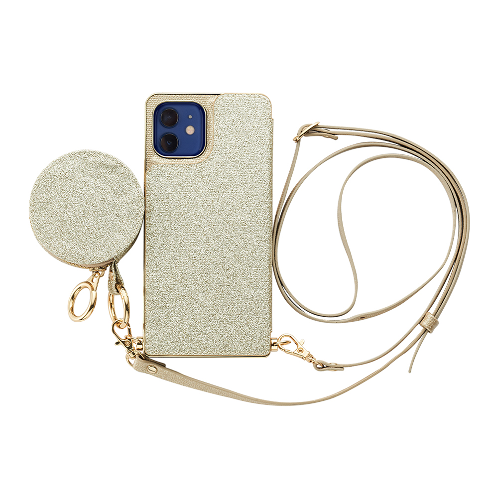 【iPhone12/12 Pro ケース】Cross Body Case Glitter Series for iPhone12/12 Pro （prism gold）サブ画像