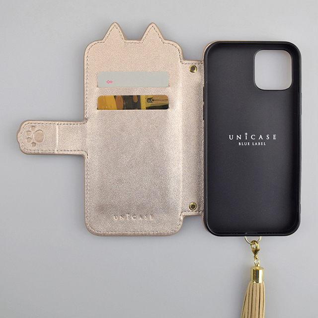 【iPhone12/12 Pro ケース】Tassel Tail Cat Flip Case for iPhone12/12 Pro (gold)goods_nameサブ画像