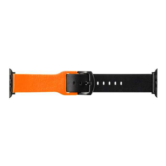 【Apple Watch バンド 49/45/44/42mm】“NEON” Italian Genuine Leather Watchband (Neon Orange/Black) for Apple Watch Ultra2/SE(第2/1世代)/Series9/8/7/6/5/4/3/2/1goods_nameサブ画像