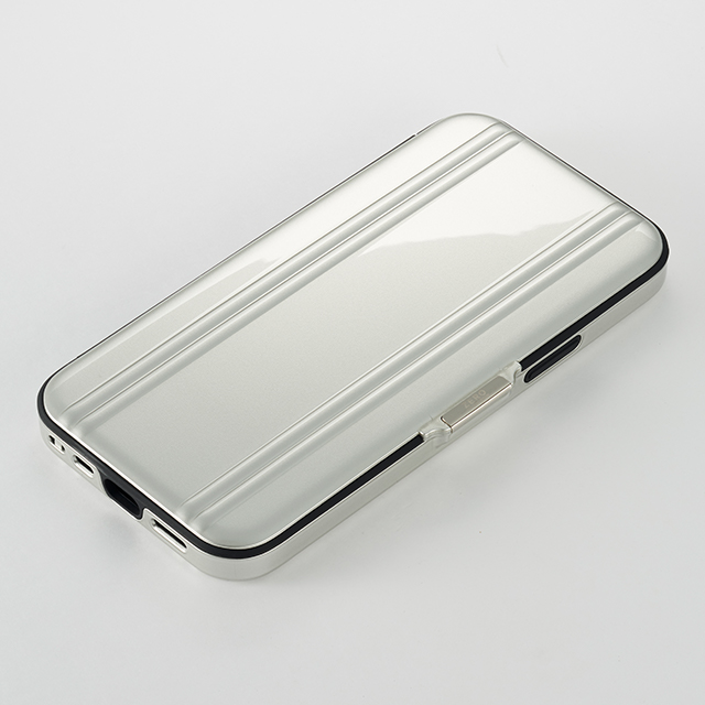 【iPhone12/12 Pro ケース】ZERO HALLIBURTON Hybrid Shockproof Flip Case for iPhone12/12 Pro (Silver)サブ画像