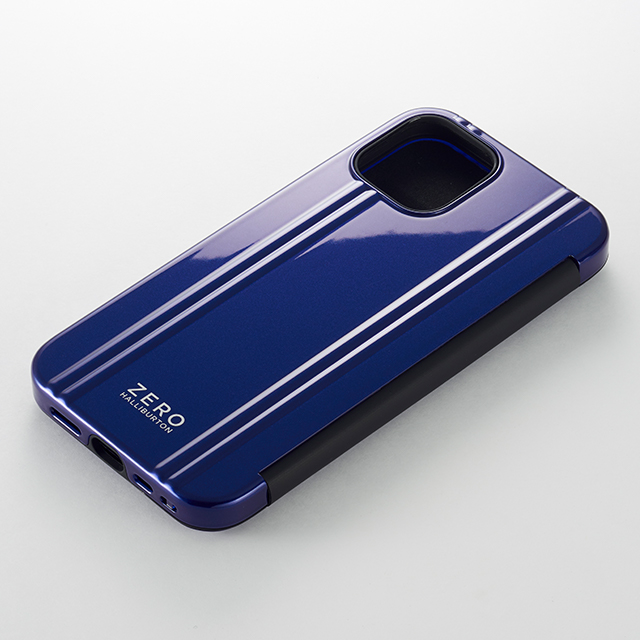 【iPhone12/12 Pro ケース】ZERO HALLIBURTON Hybrid Shockproof Flip Case for iPhone12/12 Pro (Blue)サブ画像