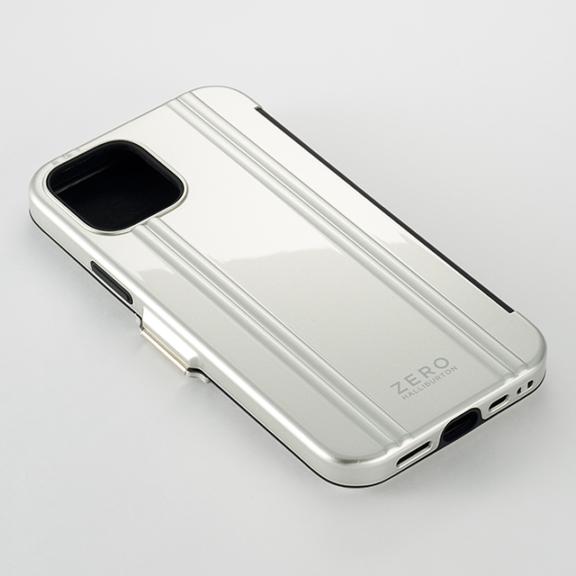 【iPhone12 mini ケース】ZERO HALLIBURTON Hybrid Shockproof Flip Case for iPhone12 mini (Silver)goods_nameサブ画像