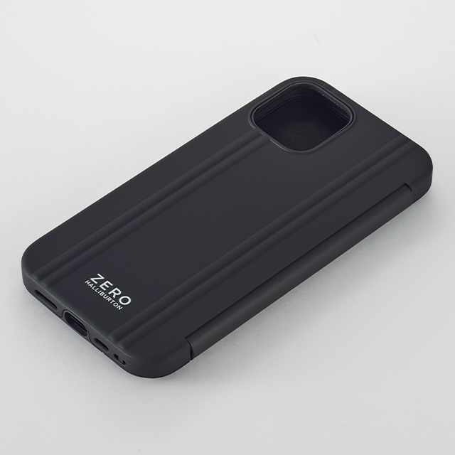 【iPhone12 mini ケース】ZERO HALLIBURTON Hybrid Shockproof Flip Case for iPhone12 mini (Black)goods_nameサブ画像