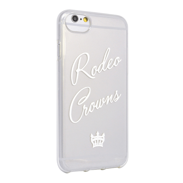 【iPhoneSE(第3/2世代)/8/7/6s/6 ケース】RODEO CROWNS TPUクリアケース (筆記体ロゴ/白)goods_nameサブ画像