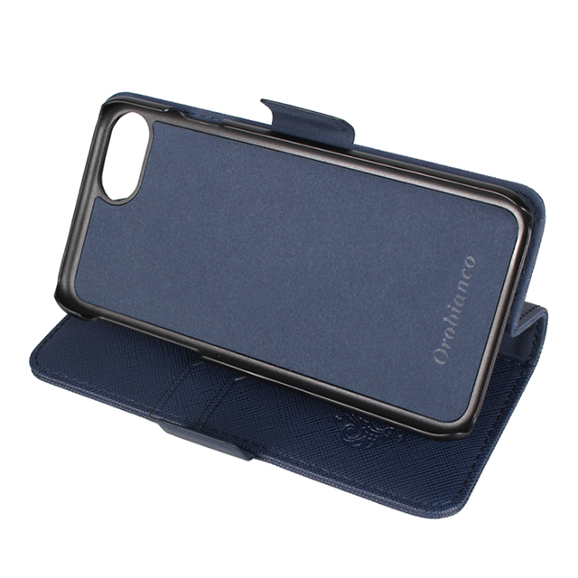 【iPhoneSE(第3/2世代)/8/7 ケース】“サフィアーノ調” PU Leather Book Type Case (ブルー)goods_nameサブ画像