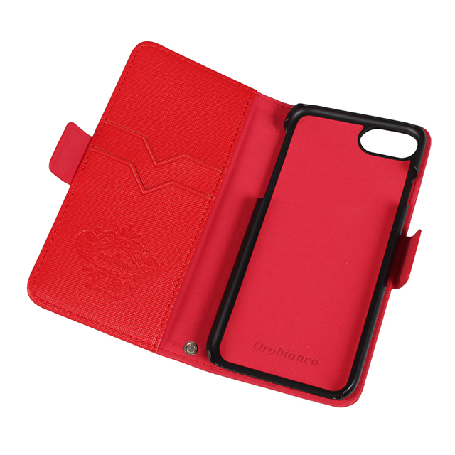 【iPhoneSE(第3/2世代)/8/7 ケース】“サフィアーノ調” PU Leather Book Type Case (レッド)goods_nameサブ画像