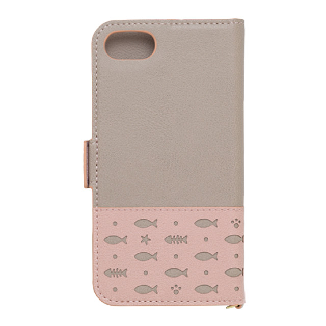 【iPhoneSE(第3/2世代)/8/7/6s/6 ケース】手帳型ケース sakana to neko (Aタイプ Pink Gray)goods_nameサブ画像