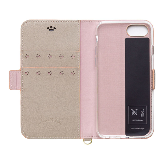 【iPhoneSE(第3/2世代)/8/7/6s/6 ケース】手帳型ケース sakana to neko (Aタイプ Pink Gray)goods_nameサブ画像