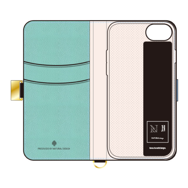 【iPhoneSE(第3/2世代)/8/7/6s/6 ケース】手帳型ケース Mary (Turquoise)goods_nameサブ画像