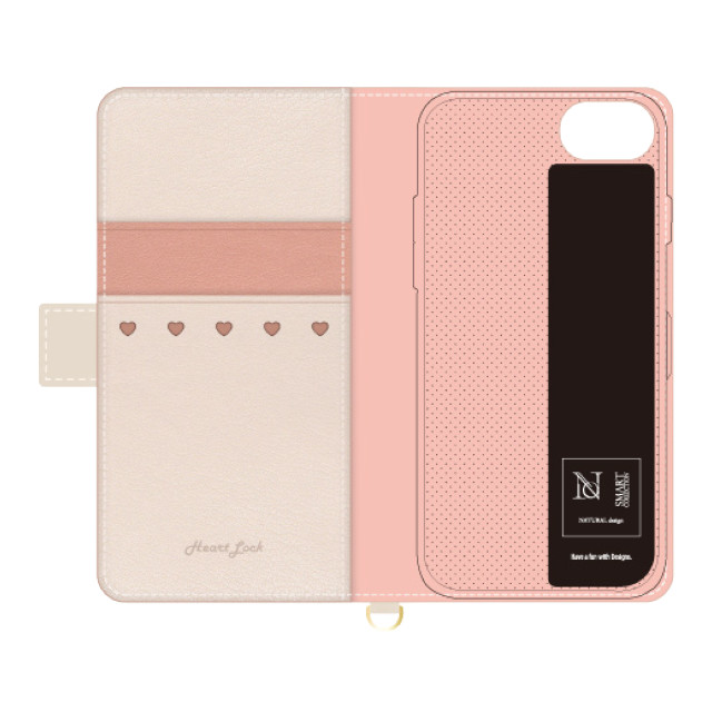 【iPhoneSE(第3/2世代)/8/7/6s/6 ケース】手帳型ケース Heart Lock (Pink)サブ画像