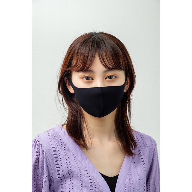 デザイナーズパックマスク[冷感（涼感）･抗菌･防臭･360度ストレッチ性能付き] レディース (ブラック)goods_nameサブ画像