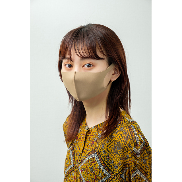 デザイナーズパックマスク[冷感（涼感）･抗菌･防臭･360度ストレッチ性能付き] レディース (ベージュ)goods_nameサブ画像