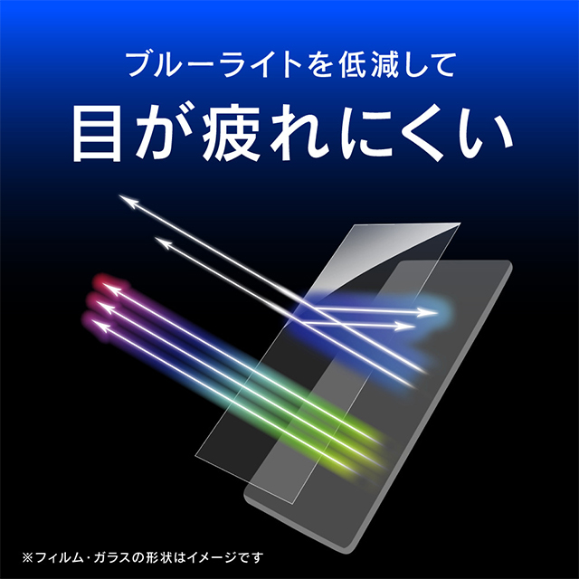 【iPhone12/12 Pro フィルム】フルクリア 反射防止 ブルーライト低減 画面保護強化ガラスサブ画像