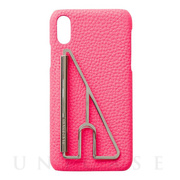 【iPhoneXS/X ケース】SHAKE CLIP NEON iPhonecase (NeonPink)