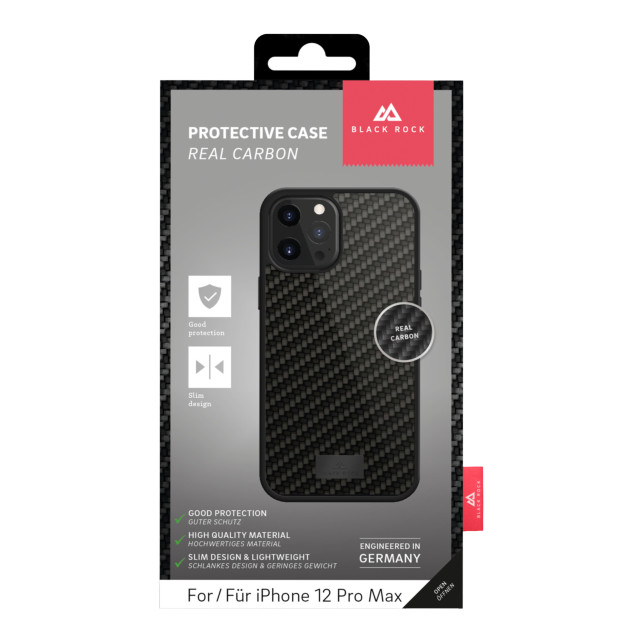 【iPhone12 Pro Max ケース】Protective Case Real Carbon (Black)サブ画像