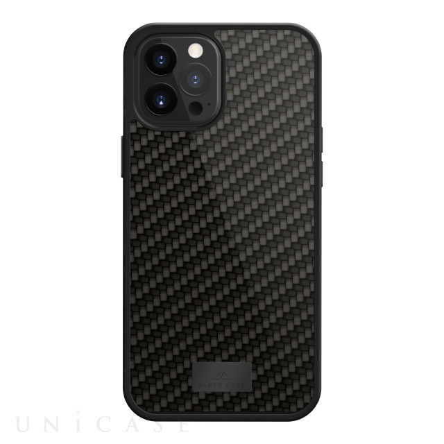 【iPhone12 Pro Max ケース】Protective Case Real Carbon (Black)