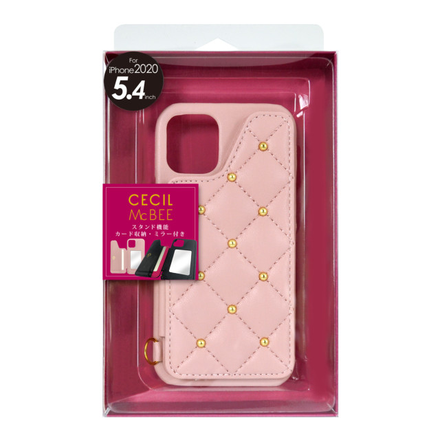 【iPhone12 mini ケース】CECIL McBEE キルティング背面ケース (PINK)サブ画像